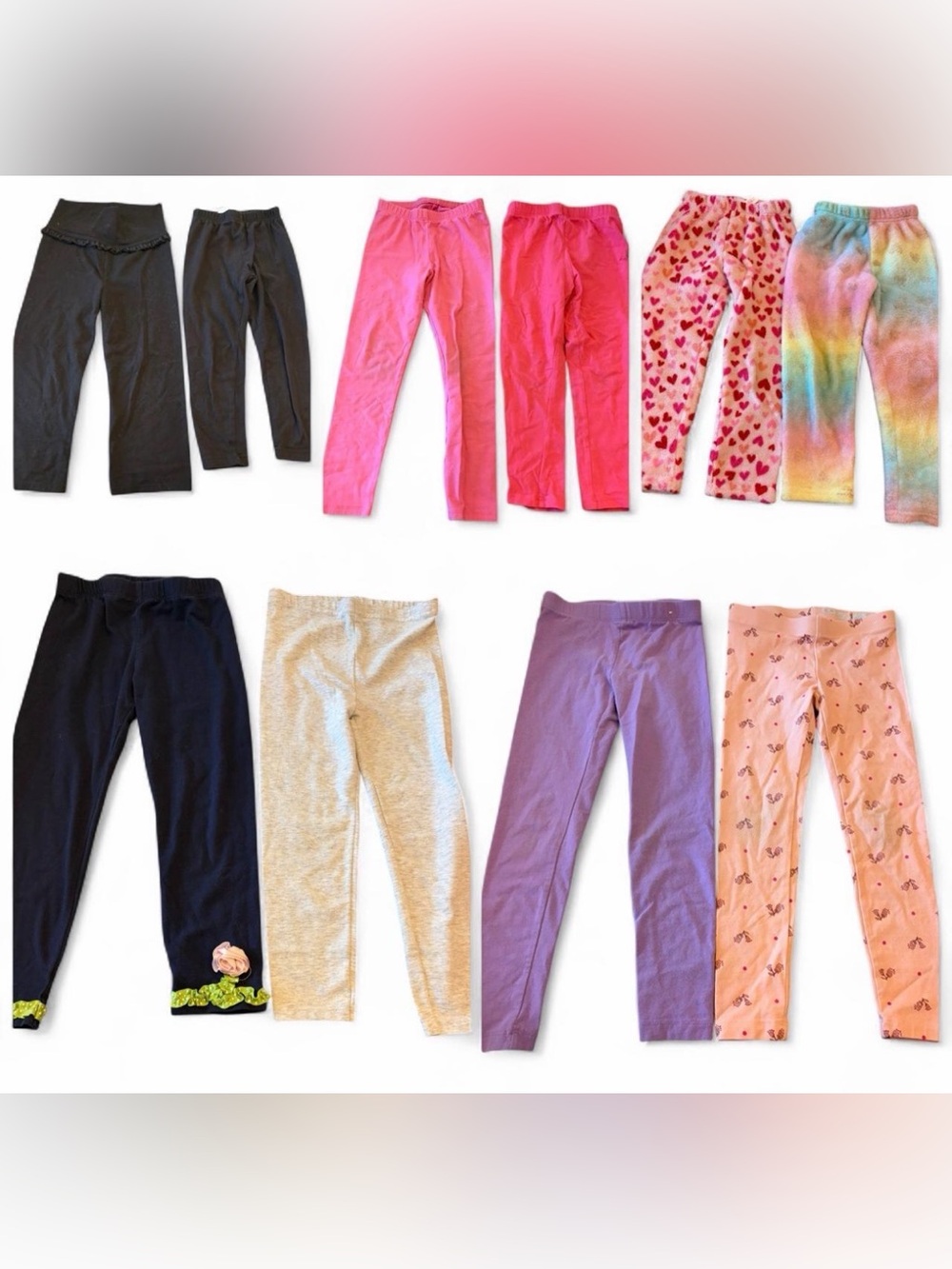 Lot of 4T little girls pants (10) bottoms bundle